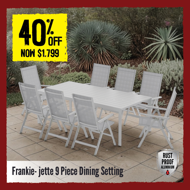  Now $1799 40% Off Frankie-Jette 9 Piece Dining Setting | Shop Now